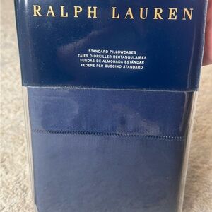 Ralph Lauren Sateen Standard Pillowcases in Polo Navy